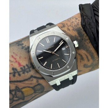 Custom Seiko Mod • Black Rose Steel AP on rubber • 42mm